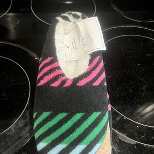 Vera Bradley Black and Pink Slippers